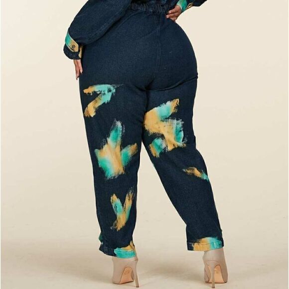 ❤️BRAND NEW! L’ATISTE BY AMY PLUS SIZE DENIM JUMPSUITS - Picture 11 of 13